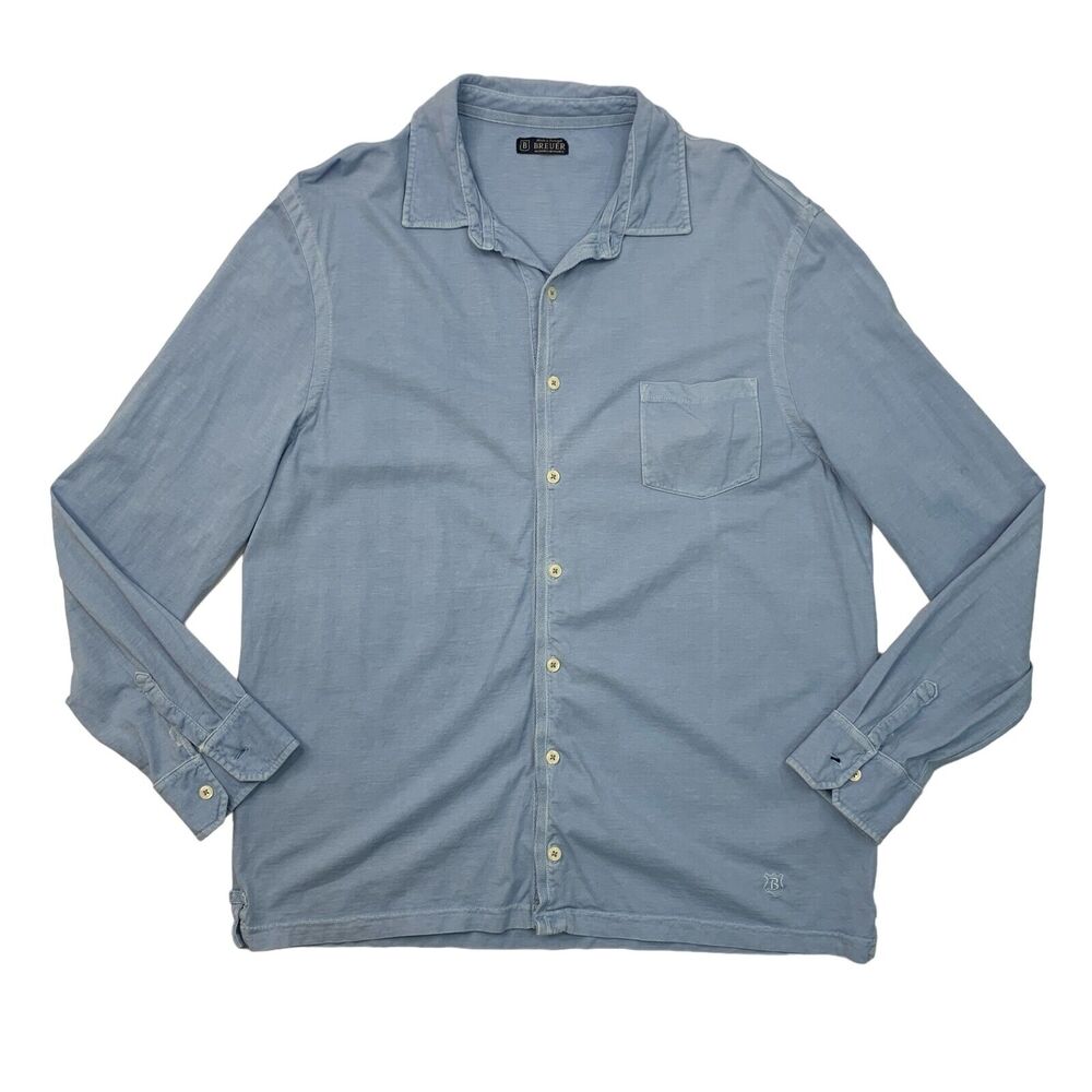 Breuer Shirt Mens XL Extra Large Copen Button Up Long Sleeve Cotton Chest Pocket